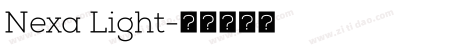 Nexa Light字体转换
